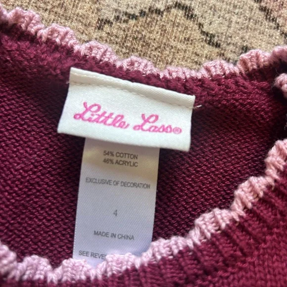 Little Lass matching outfit - Teddy bear sweater with matching skirt - Picture 4 of 4